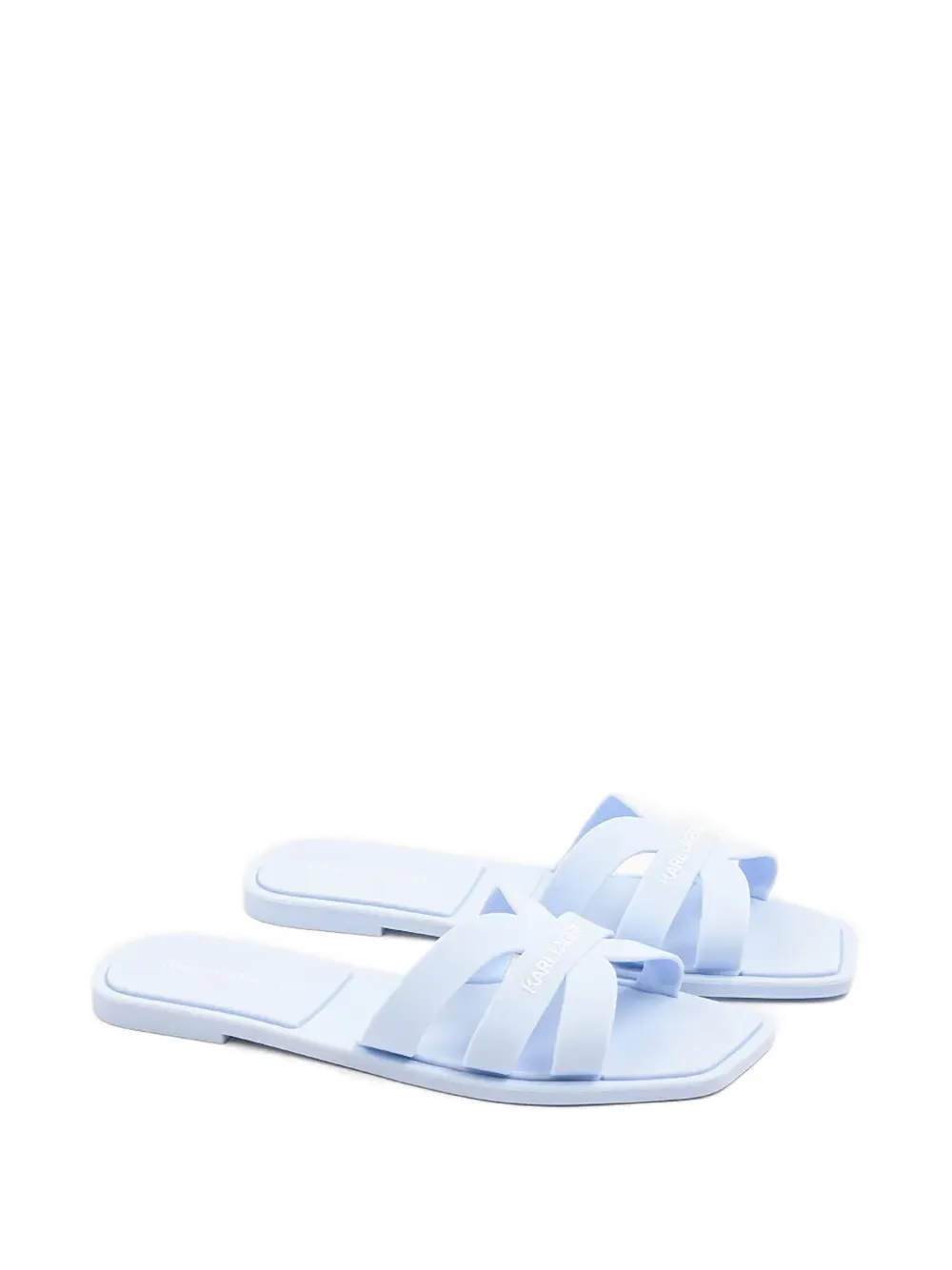 Karl Lagerfeld Jelly IV logo-detail slides Blauw