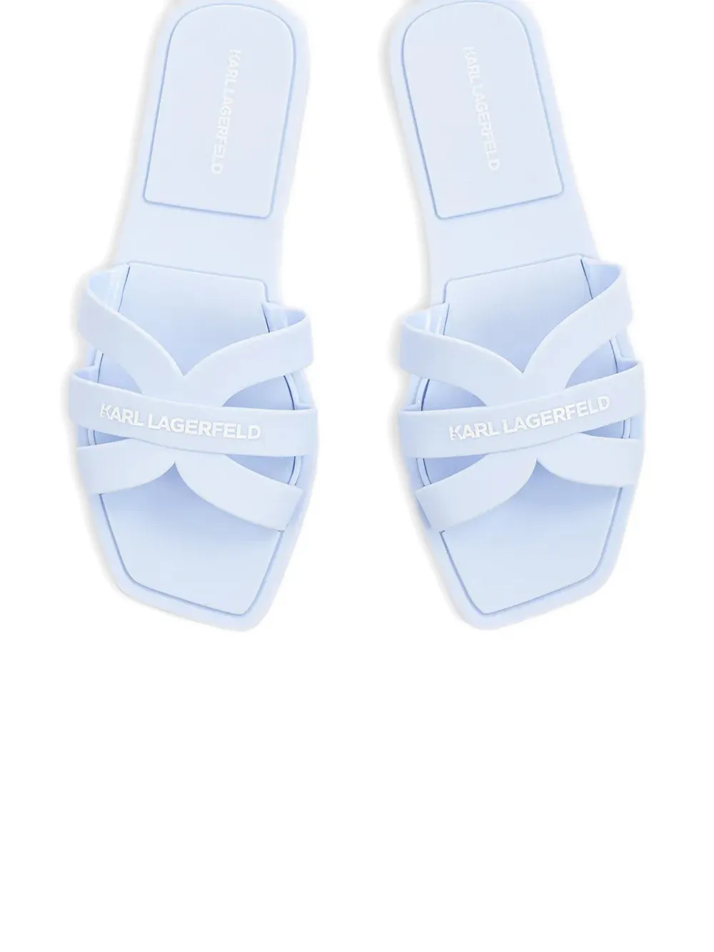 Karl Lagerfeld Jelly IV logo-detail slides Blauw