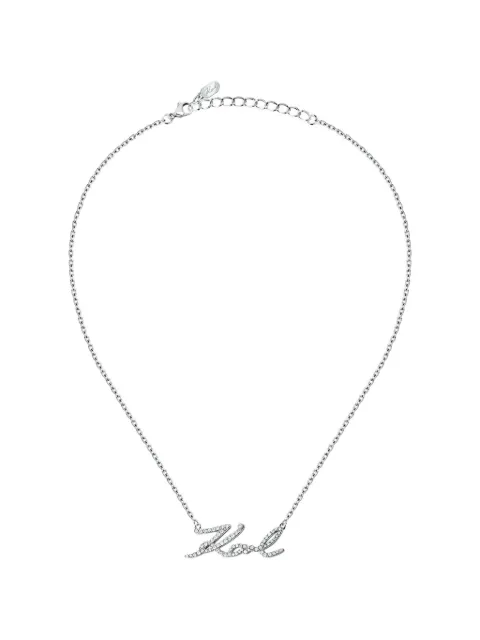 Karl Lagerfeld encrusted-name necklace