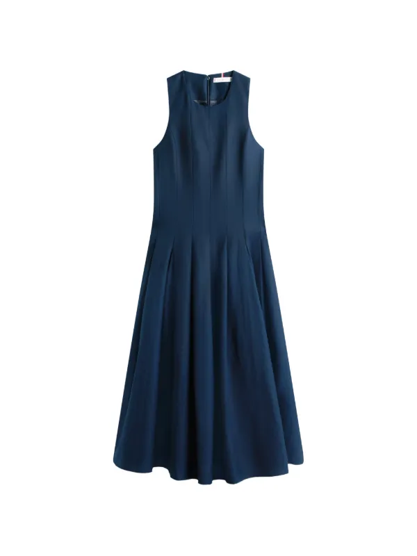 Tommy Hilfiger Pleated Midi Dress | Blue | FARFETCH