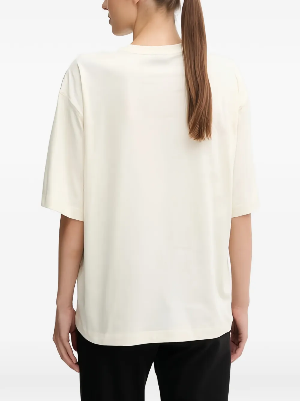 Ea7 Emporio Armani T-shirt met logo en korte mouwen Beige