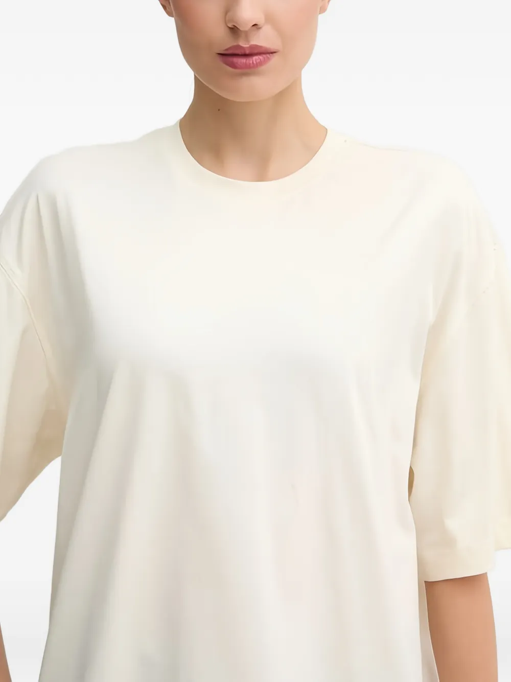 Ea7 Emporio Armani T-shirt met logo en korte mouwen Beige