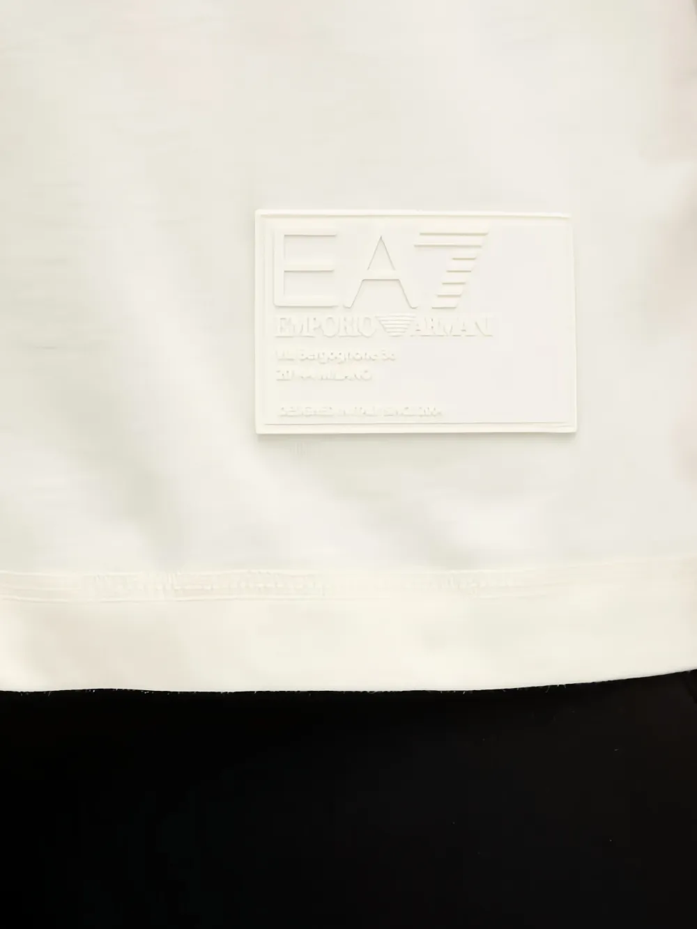Ea7 Emporio Armani T-shirt met logo en korte mouwen Beige
