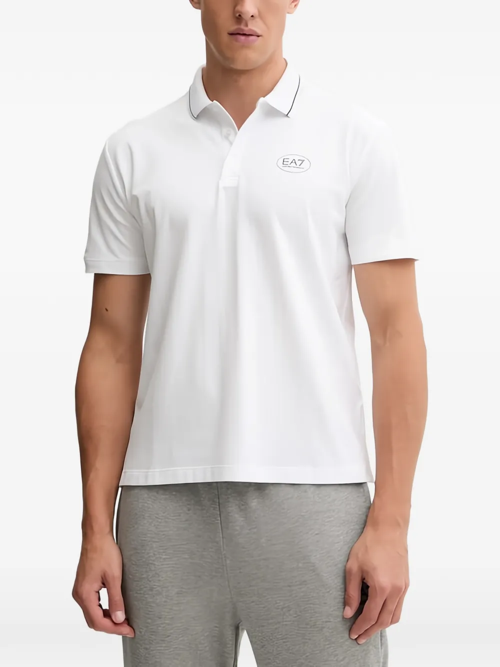 Ea7 Emporio Armani logo polo shirt - Bianco