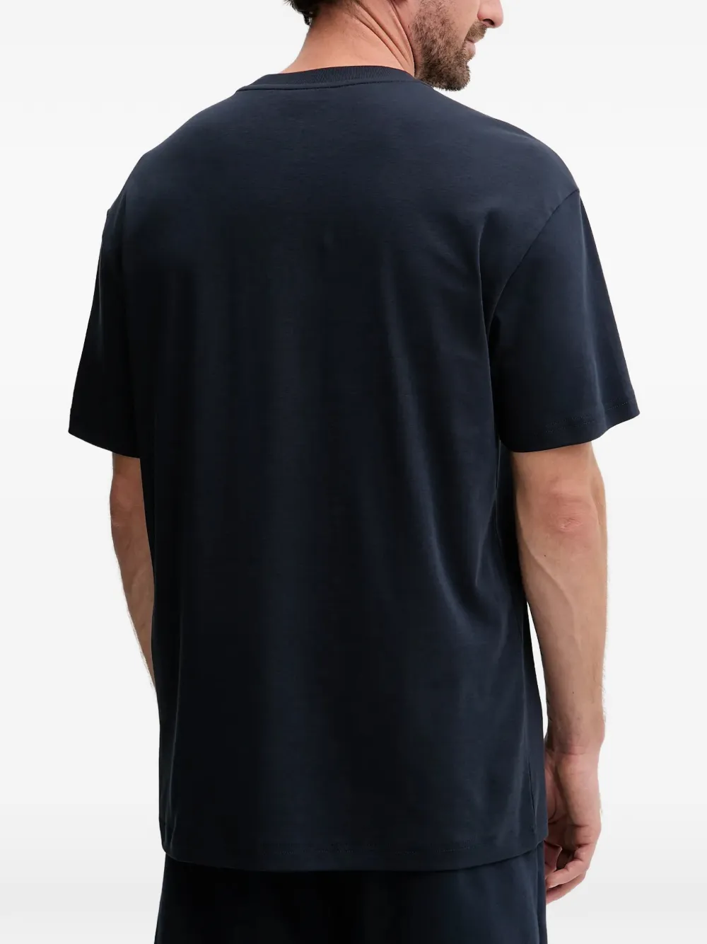Ea7 Emporio Armani graphic-print cotton T-shirt Blauw