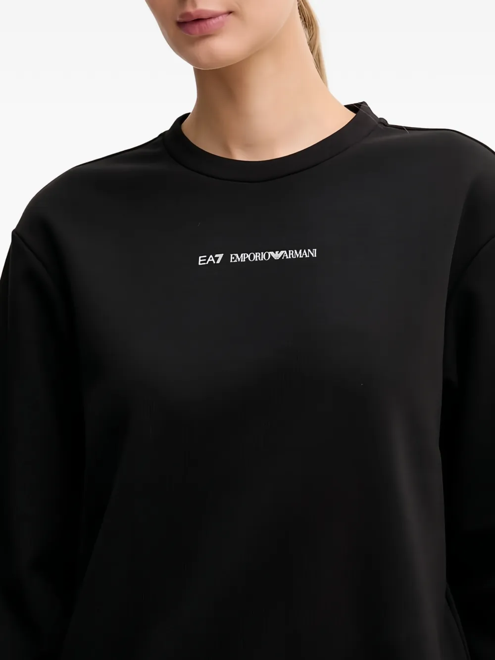 Ea7 Emporio Armani logo sweatshirt Zwart