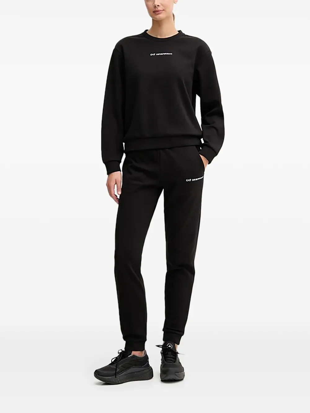 Ea7 Emporio Armani logo sweatshirt Zwart