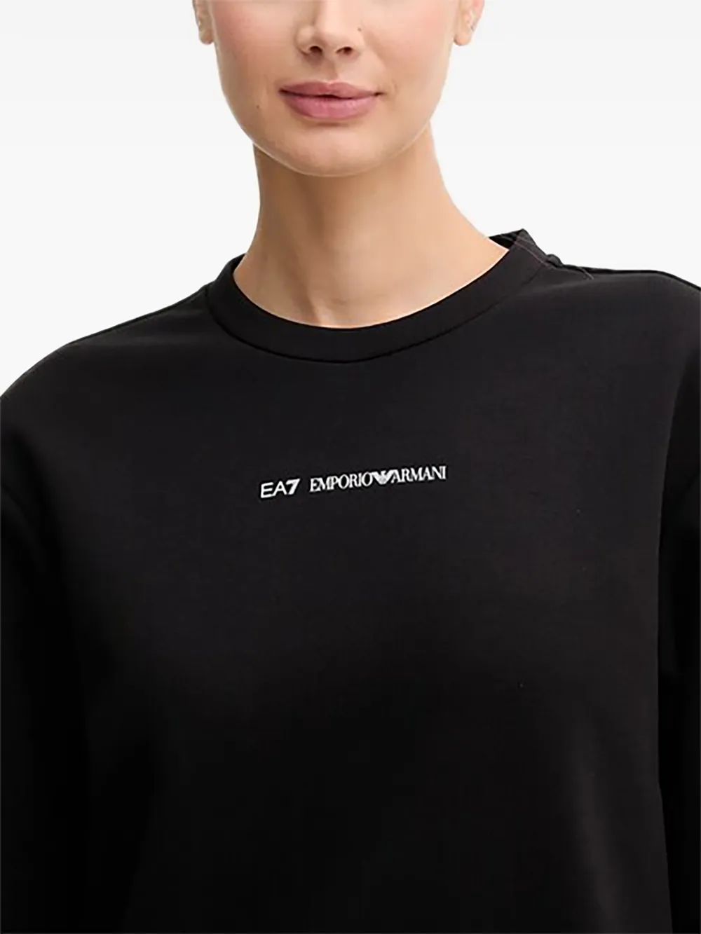 Ea7 Emporio Armani logo sweatshirt Zwart