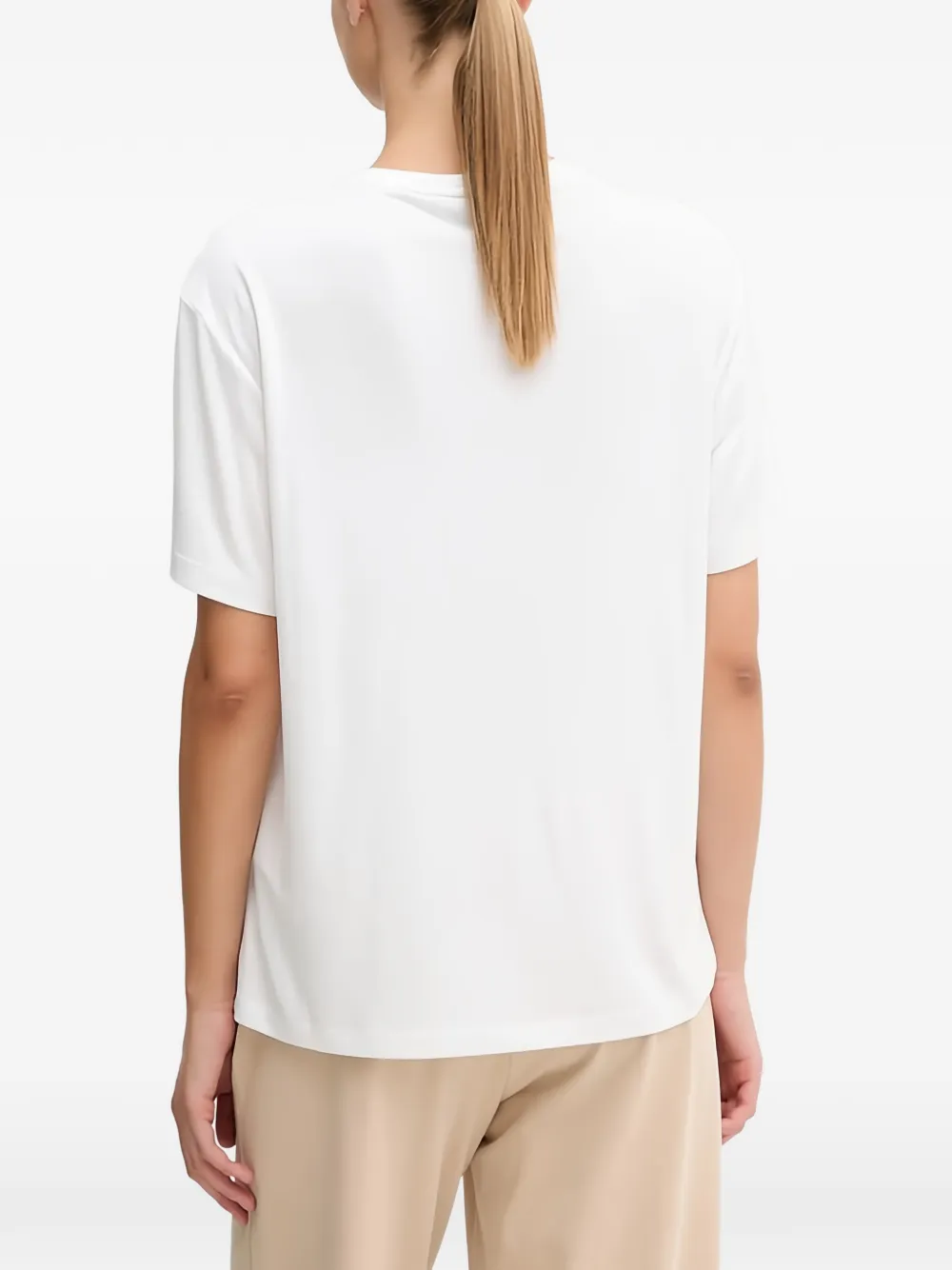 Ea7 Emporio Armani T-shirt met logodetail Wit