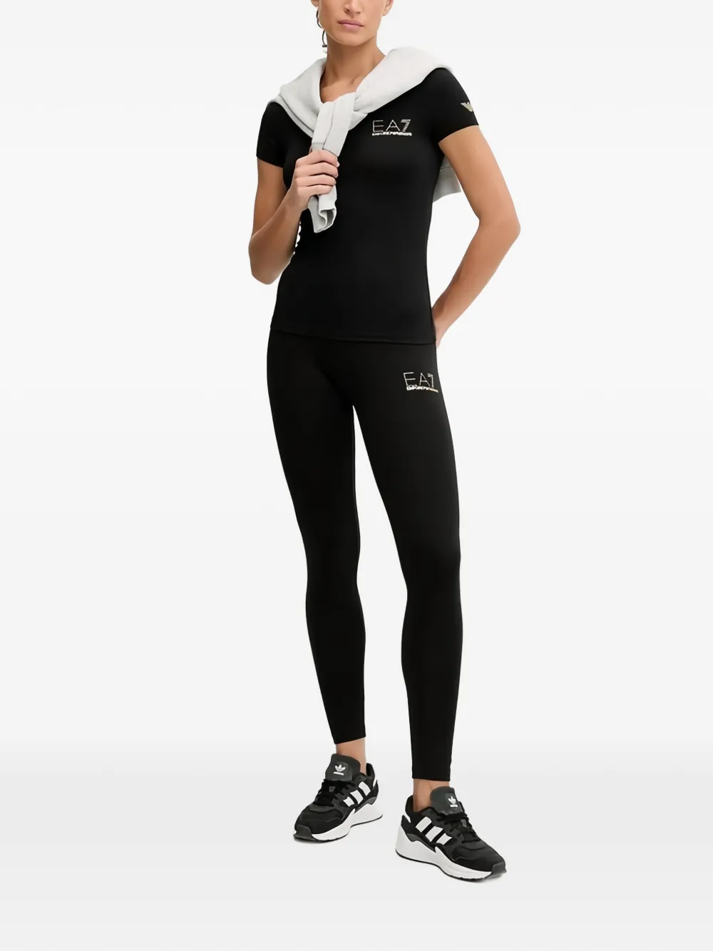 Ea7 Emporio Armani Legging met logodetail Zwart