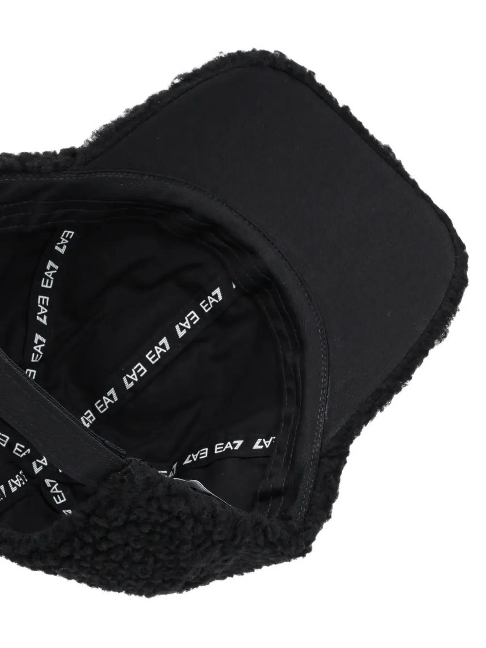 Ea7 Emporio Armani Contemporary Sport honkbalpet met logopatch en lammy effect Zwart