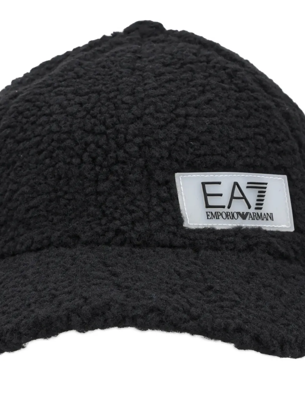 Ea7 Emporio Armani Contemporary Sport honkbalpet met logopatch en lammy effect Zwart