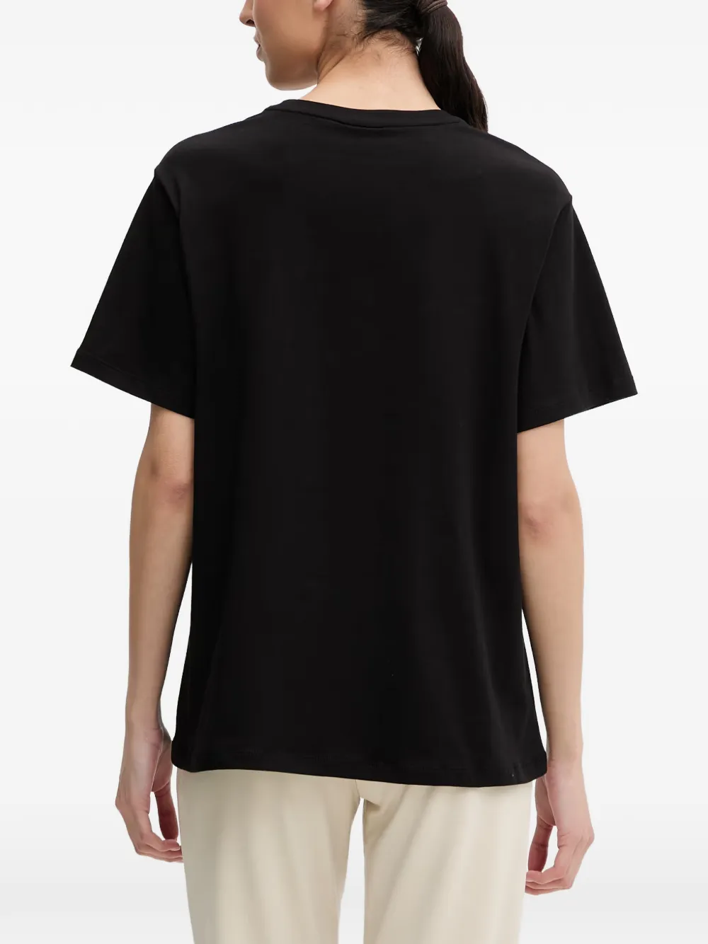 Ea7 Emporio Armani T-shirt met logoplakkaat Zwart
