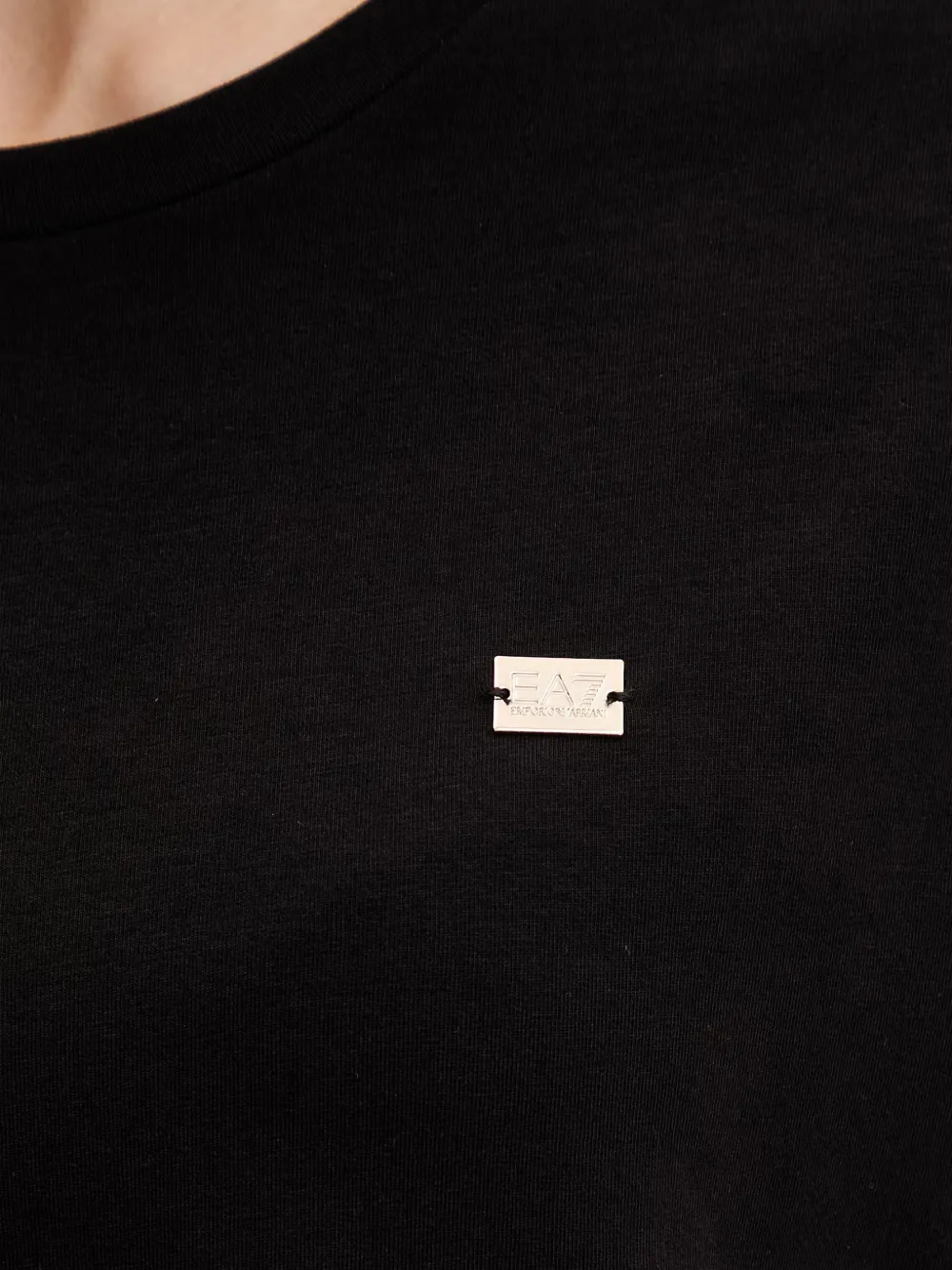 Ea7 Emporio Armani T-shirt met logoplakkaat Zwart