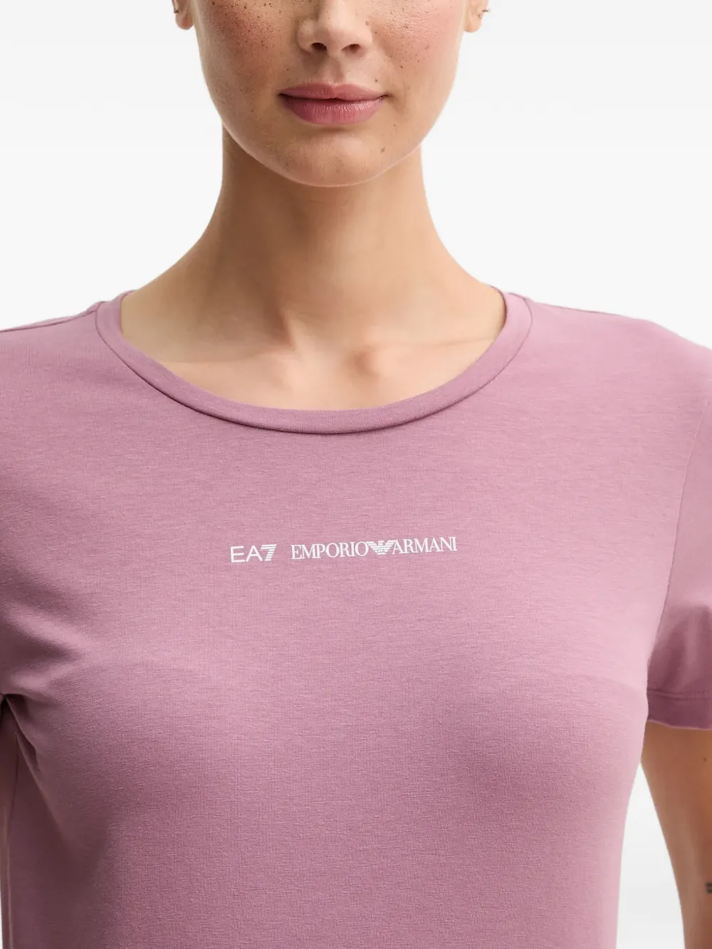 Ea7 Emporio Armani T-shirt met logo Paars