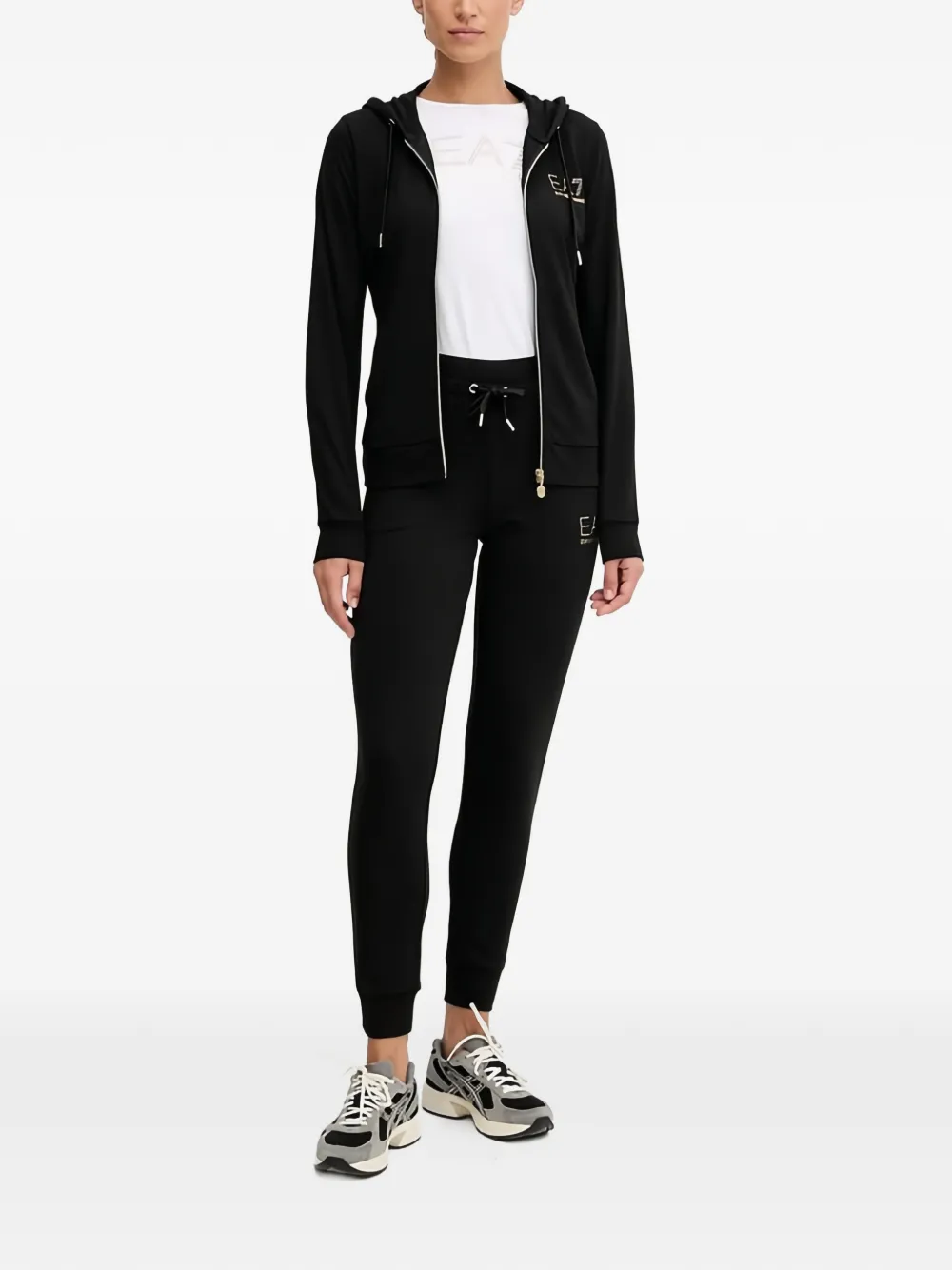 Ea7 Emporio Armani T-shirt met studs Wit