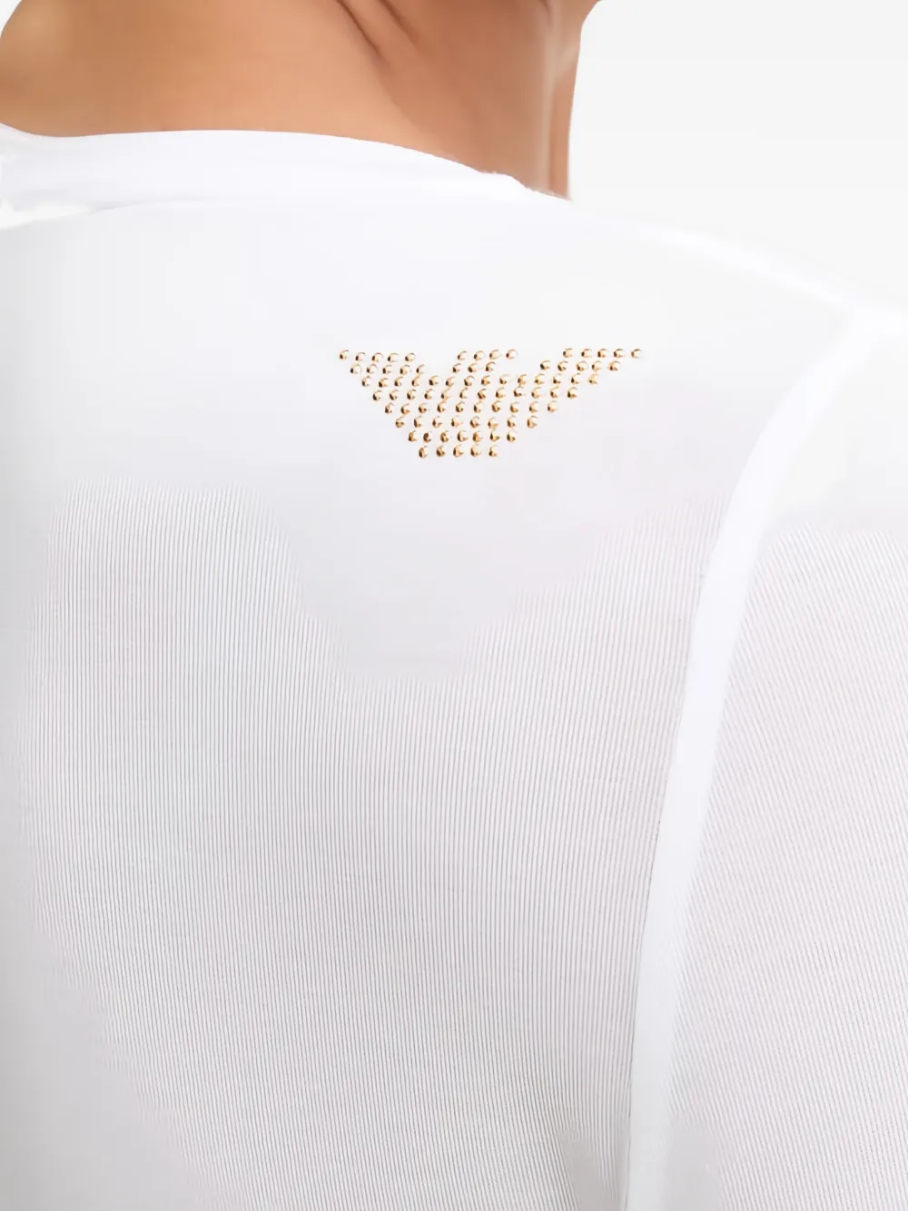 Ea7 Emporio Armani T-shirt met studs Wit