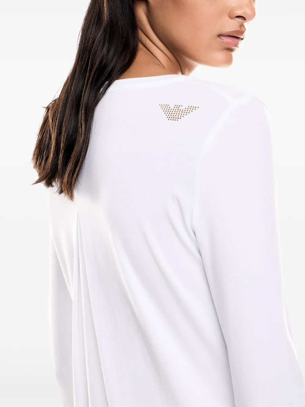 Ea7 Emporio Armani T-shirt met studs Wit