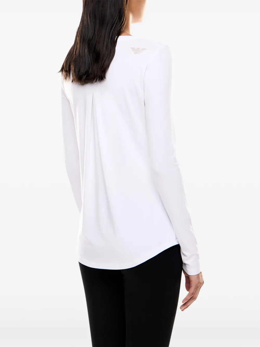 Ea7 Emporio Armani T-shirt met studs Wit