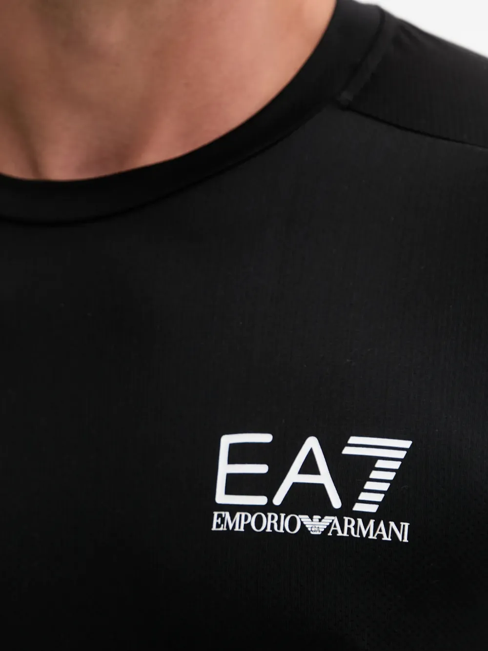 Ea7 Emporio Armani T-shirt met logo Zwart
