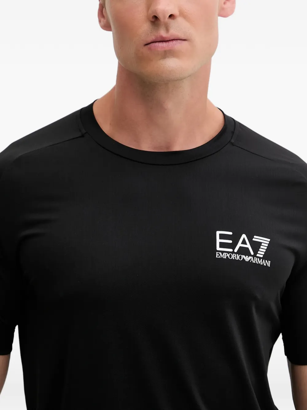 Ea7 Emporio Armani T-shirt met logo Zwart