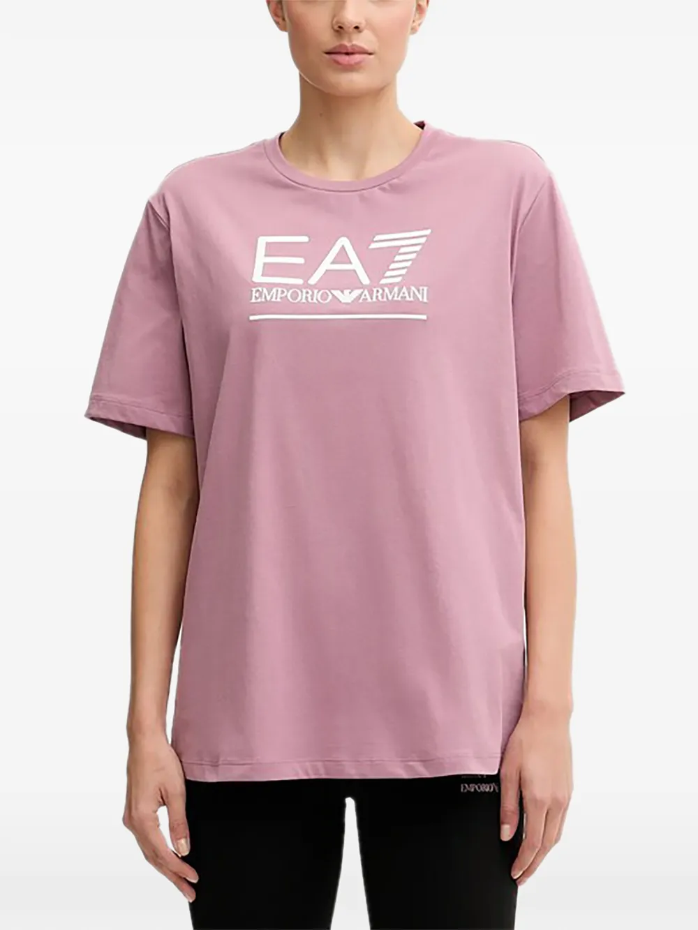 Ea7 Emporio Armani logo-print T-shirt - Rosa