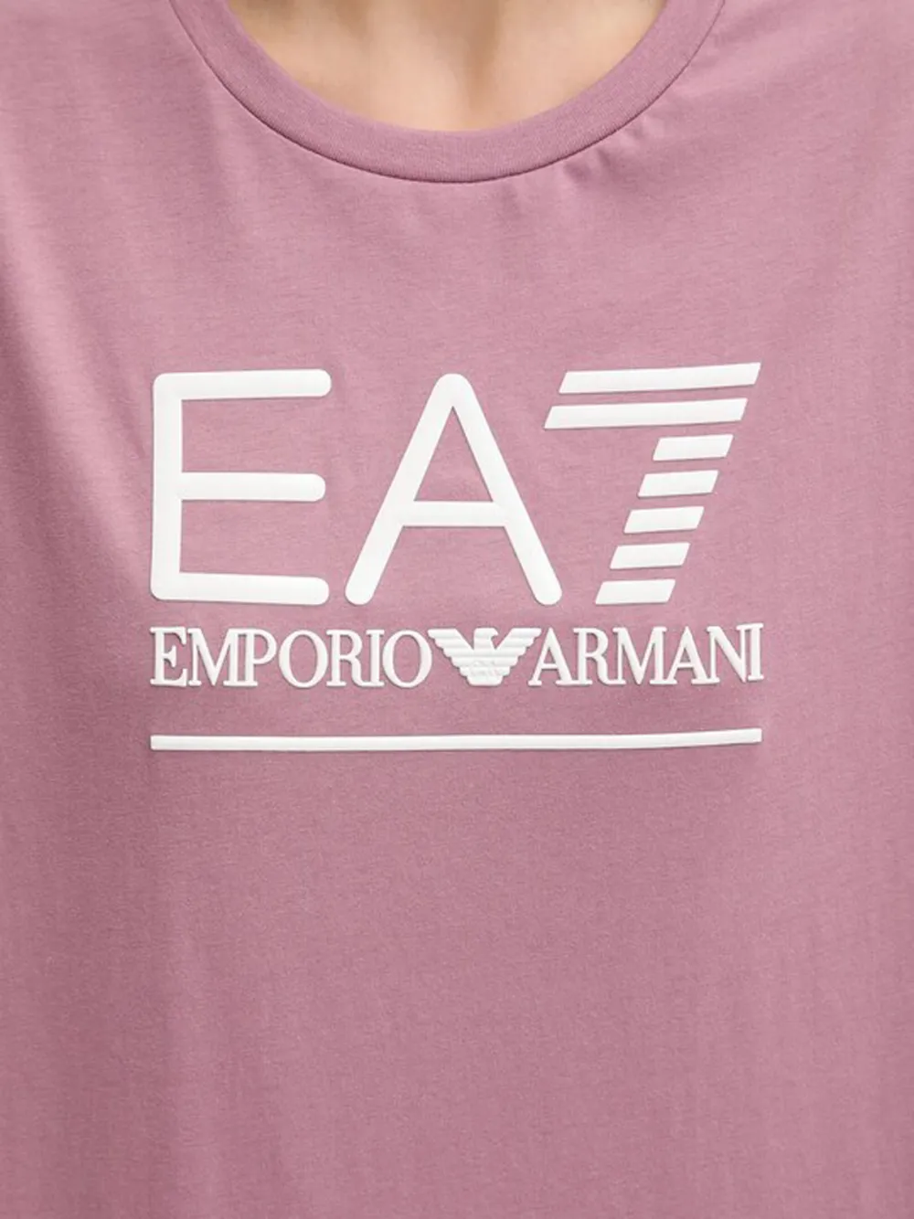 Ea7 Emporio Armani T-shirt met logoprint Roze