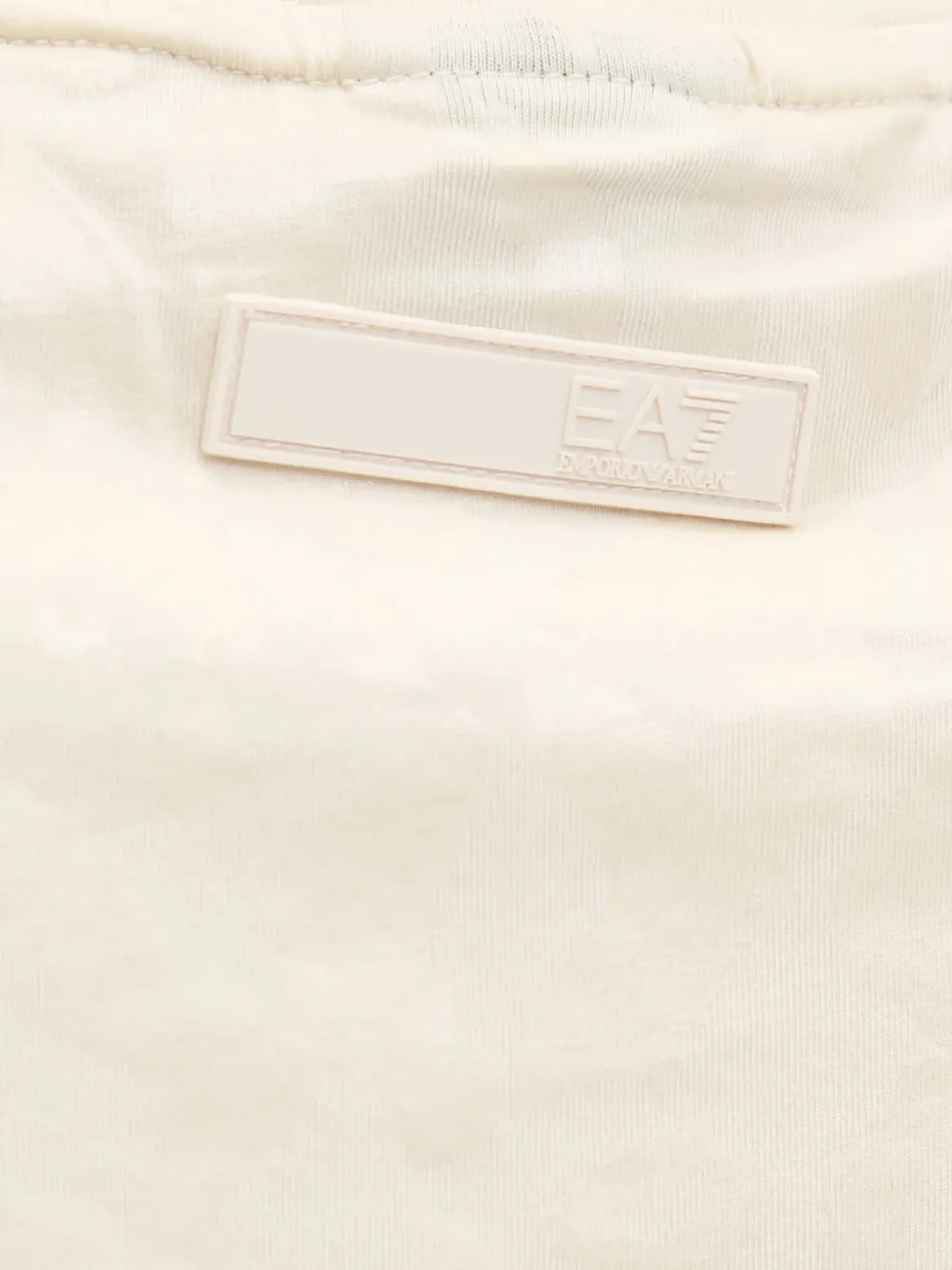 Ea7 Emporio Armani Top met luipaardprint en gewatteerde schouders Beige