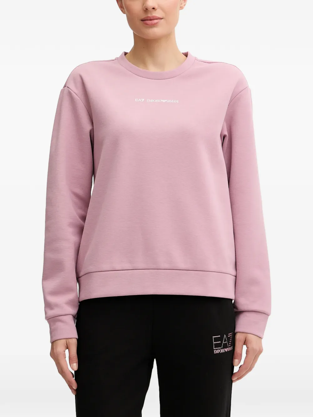 Ea7 Emporio Armani Sweater met logoprint Roze