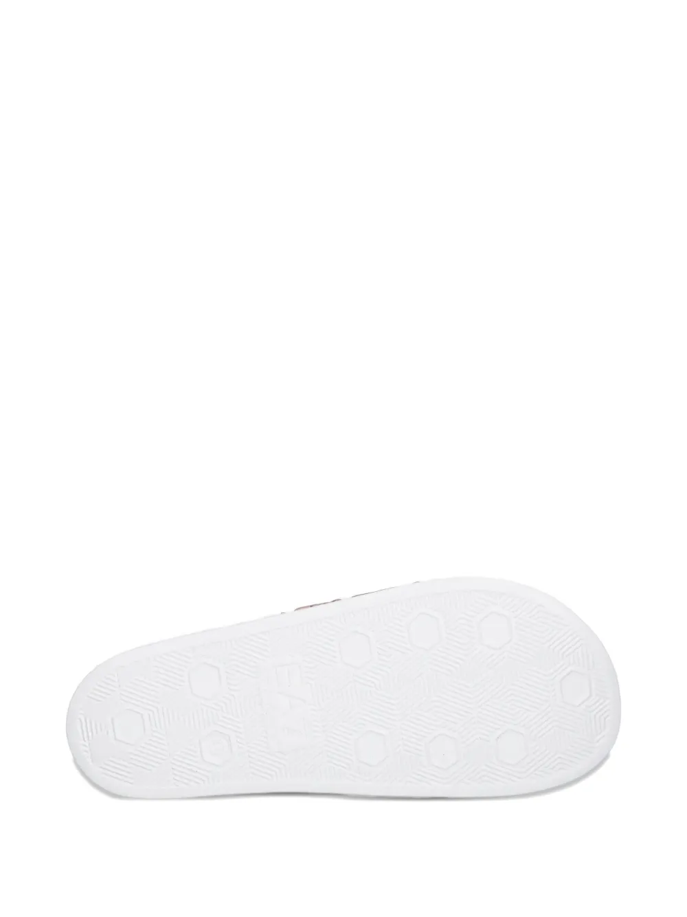 Ea7 Emporio Armani logo-embossed slides Beige