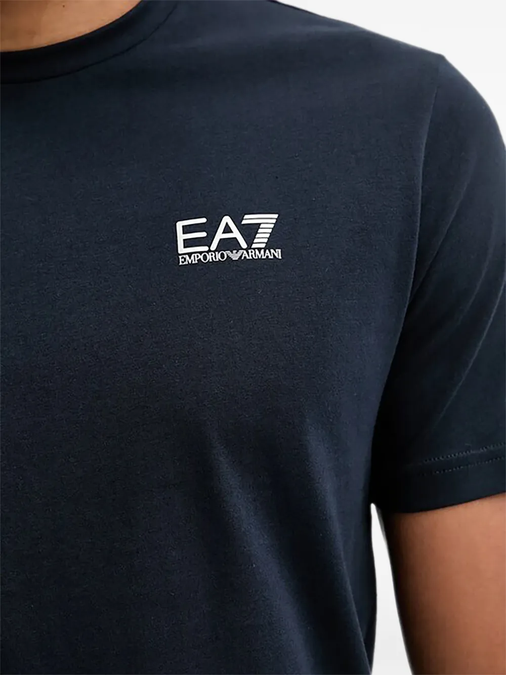 Ea7 Emporio Armani T-shirt met logo Blauw