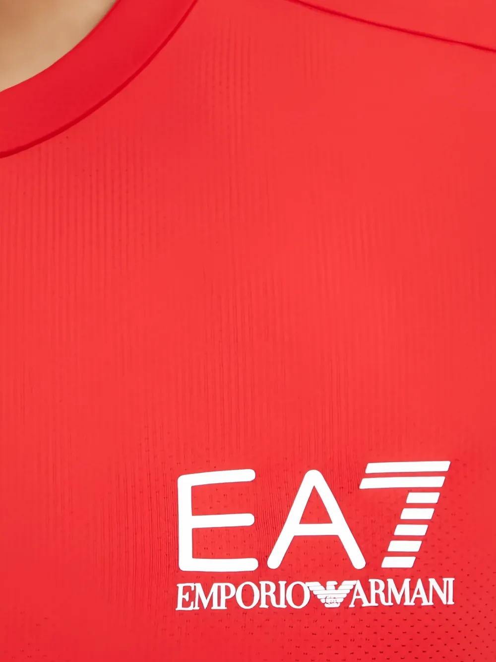 Ea7 Emporio Armani T-shirt met logoprint Rood