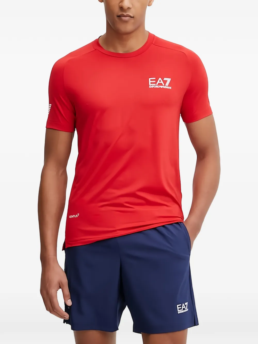 Ea7 Emporio Armani logo-print T-shirt - Rosso