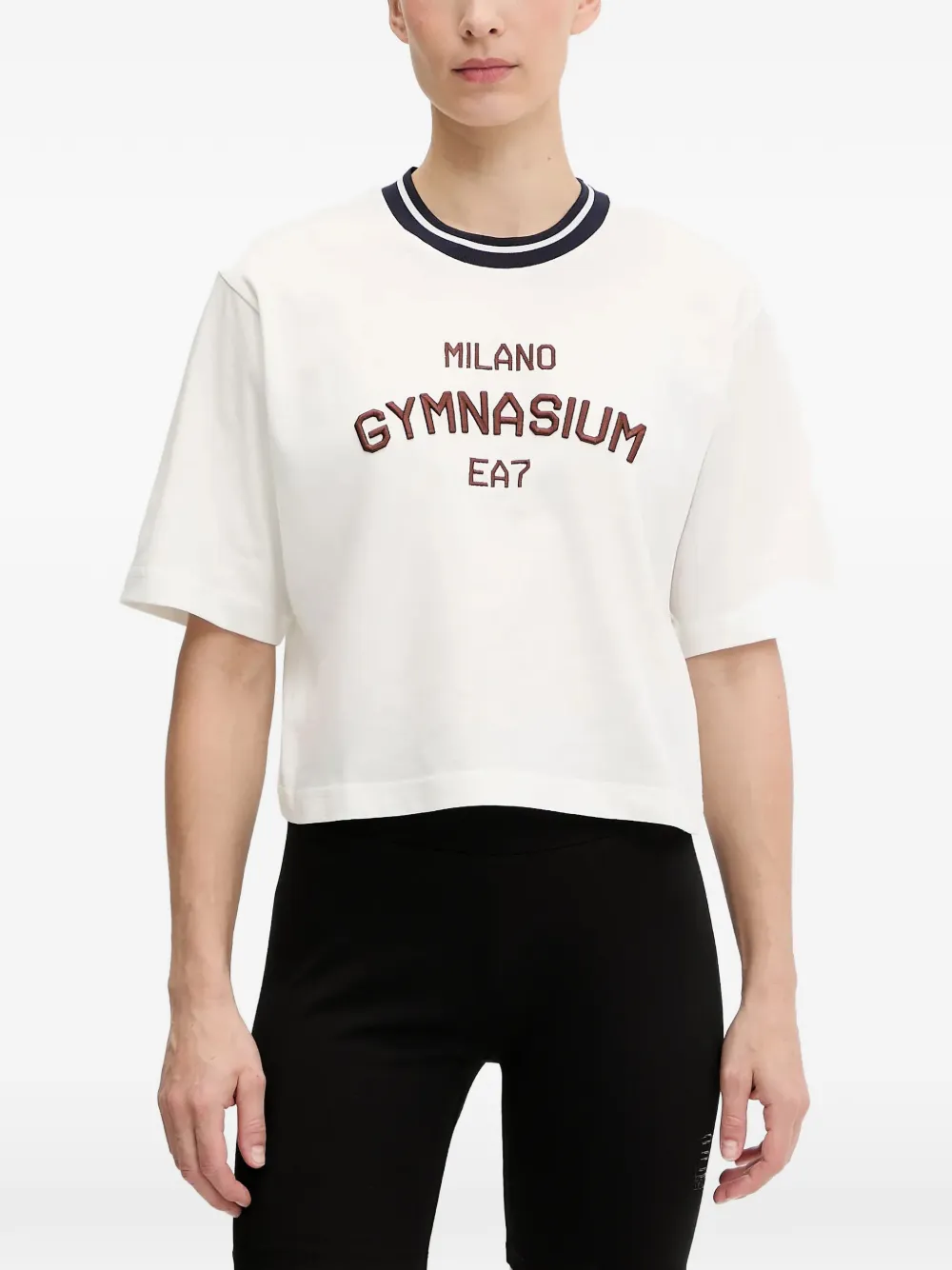 Ea7 Emporio Armani T-shirt crop - Bianco