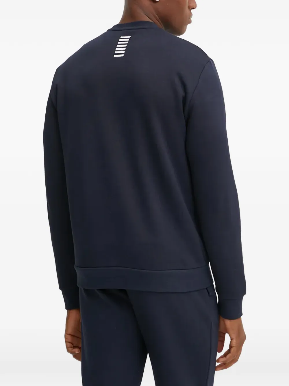 Ea7 Emporio Armani Sweater met logo en ronde hals Blauw