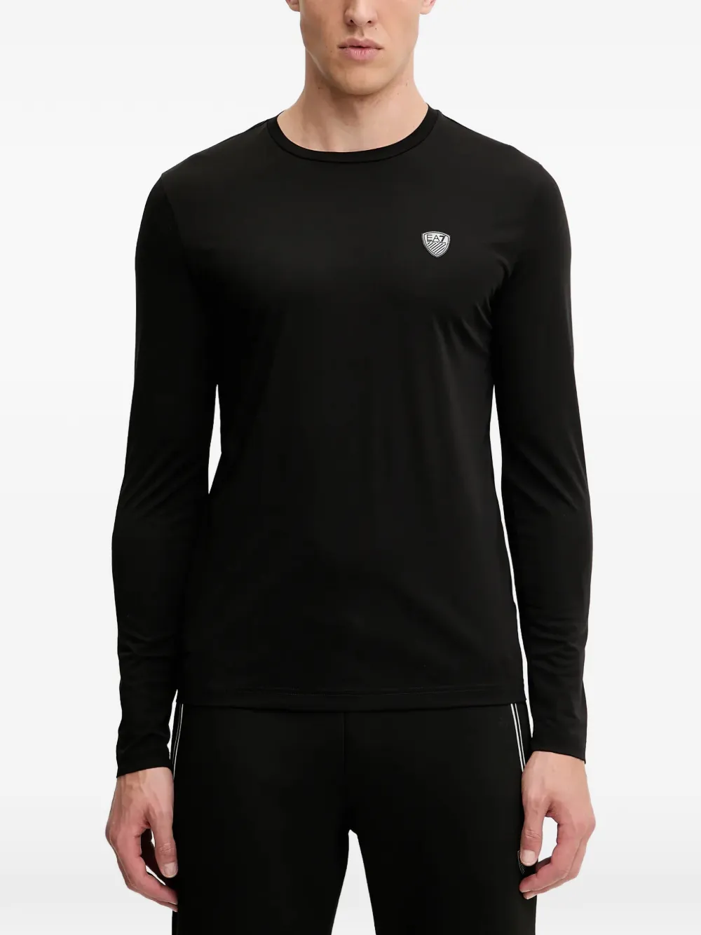 Ea7 Emporio Armani logo-patch long-sleeve T-shirt - Nero