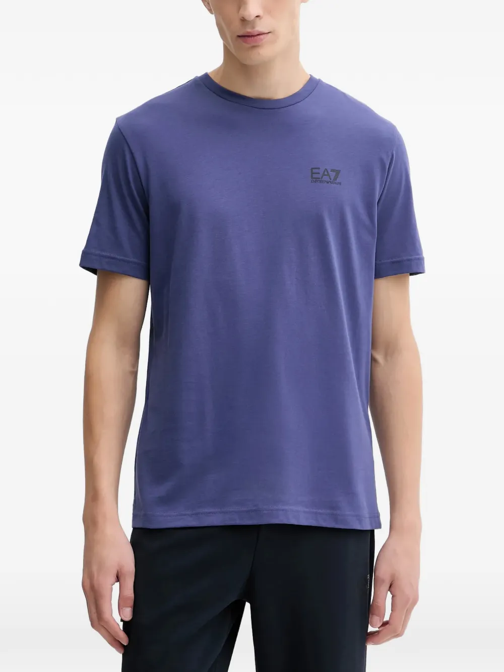 Ea7 Emporio Armani logo-print crew-neck T-shirt - Viola
