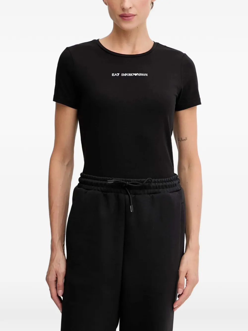 Ea7 Emporio Armani logo-print short-sleeve T-shirt - Nero