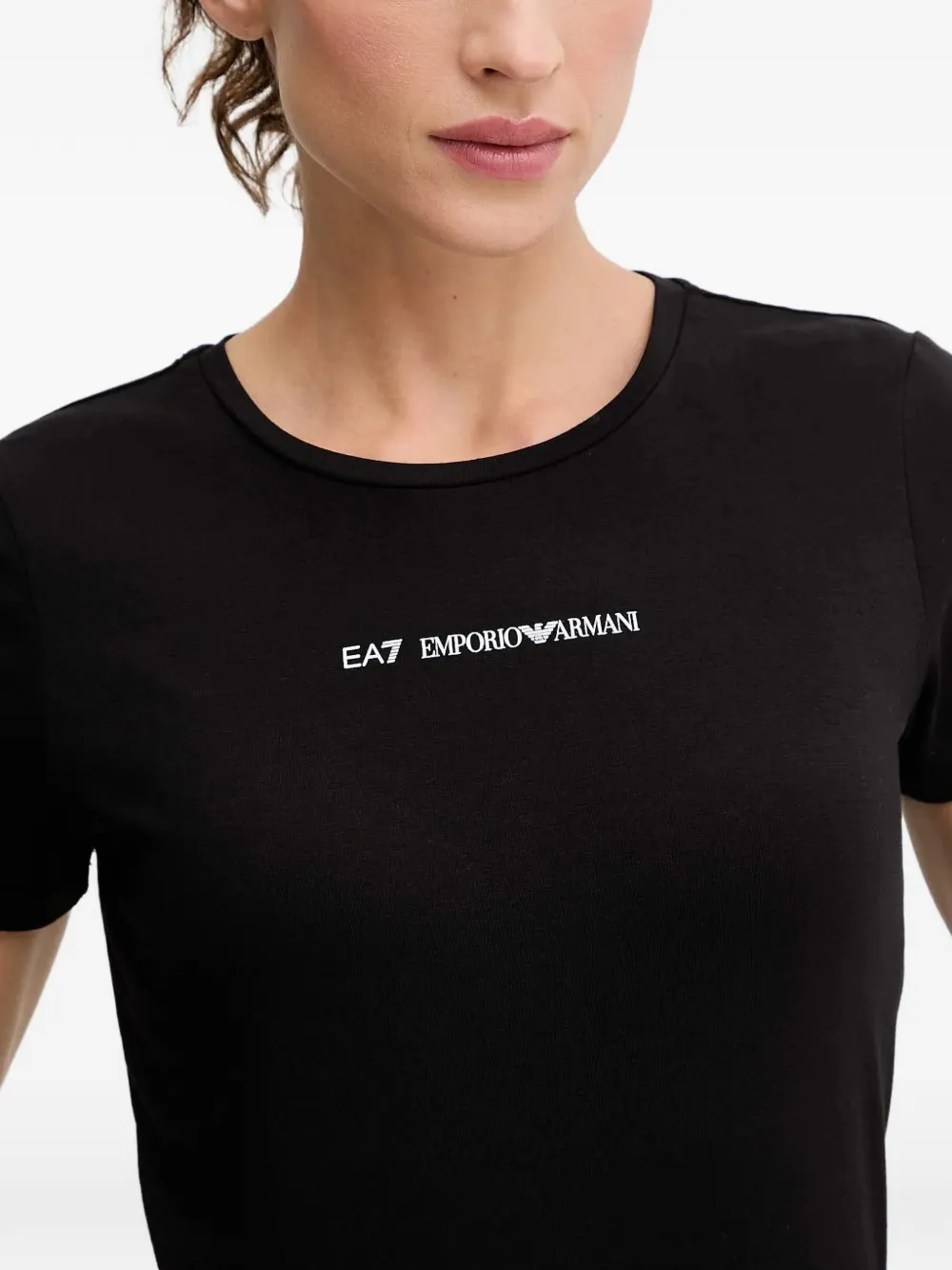Ea7 Emporio Armani T-shirt met logoprint Zwart