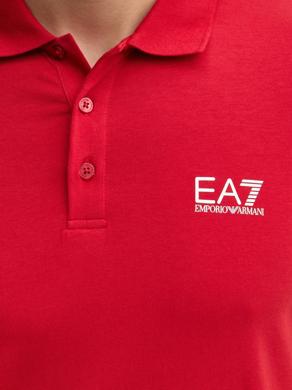 Ea7 Emporio Armani Poloshirt met logo Rood