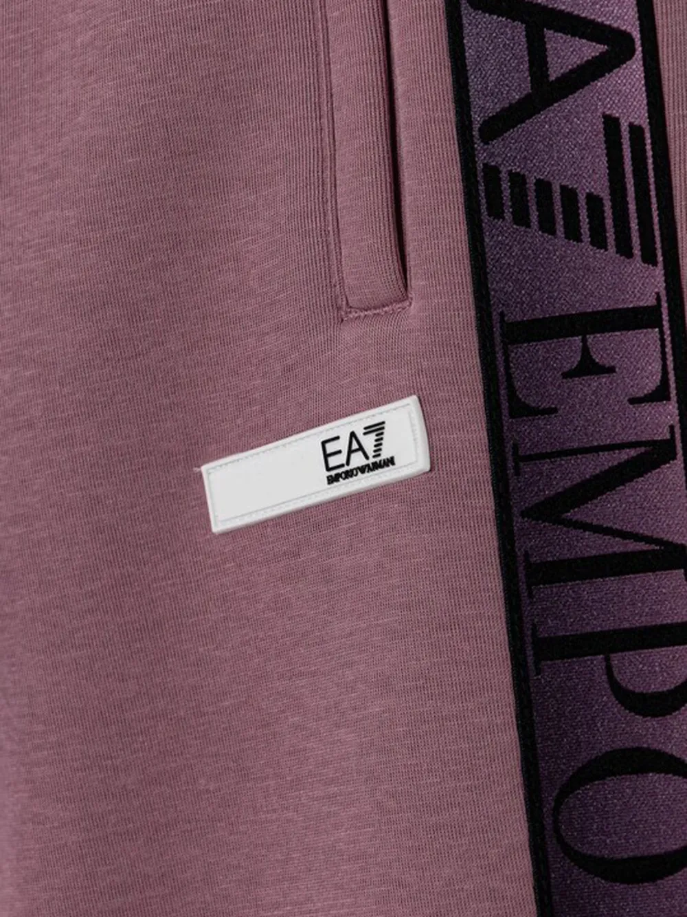 Ea7 Emporio Armani Trainingsbroek met logo Paars