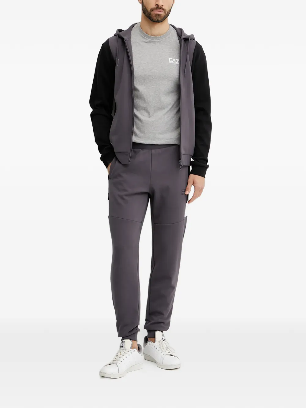 Ea7 Emporio Armani T-shirt met logoprint Grijs