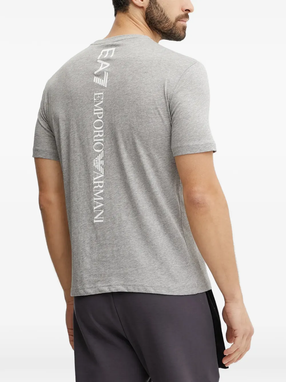 Ea7 Emporio Armani T-shirt met logoprint Grijs