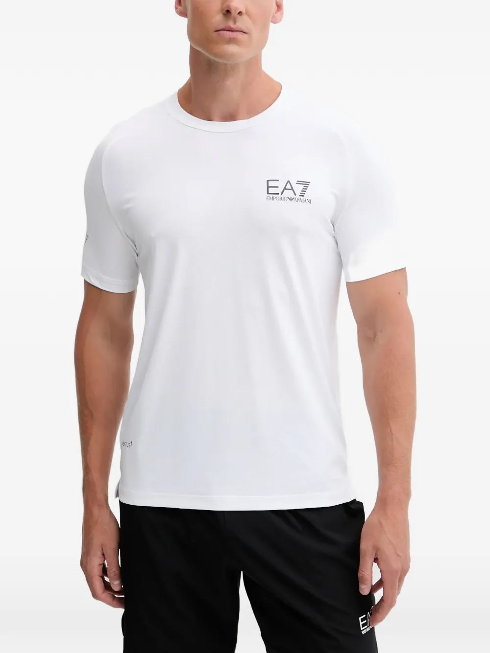 Ea7 Emporio Armani T-Shirt mit Logo-Print - Weiß