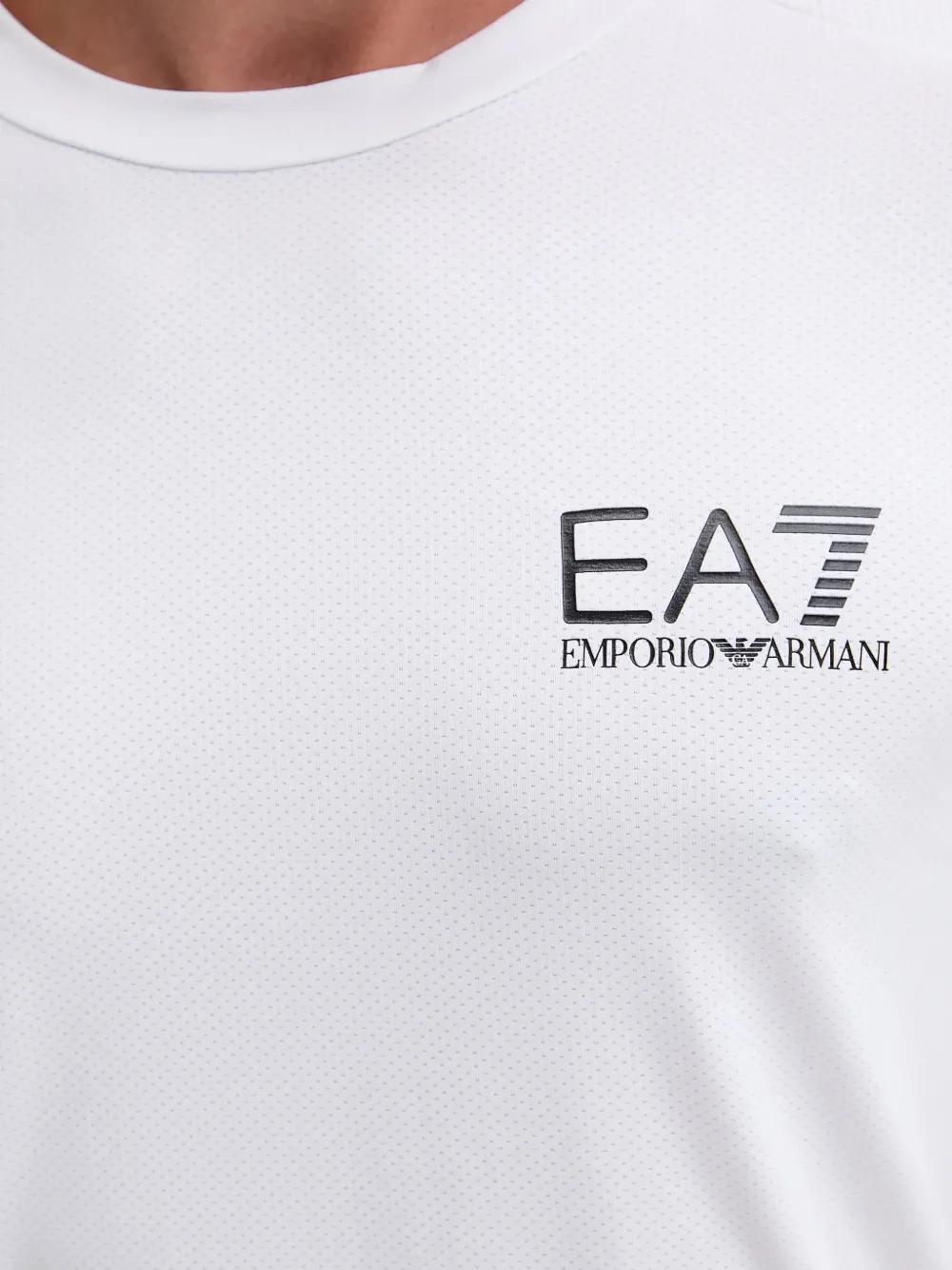 Ea7 Emporio Armani T-shirt met logoprint met ronde hals Wit
