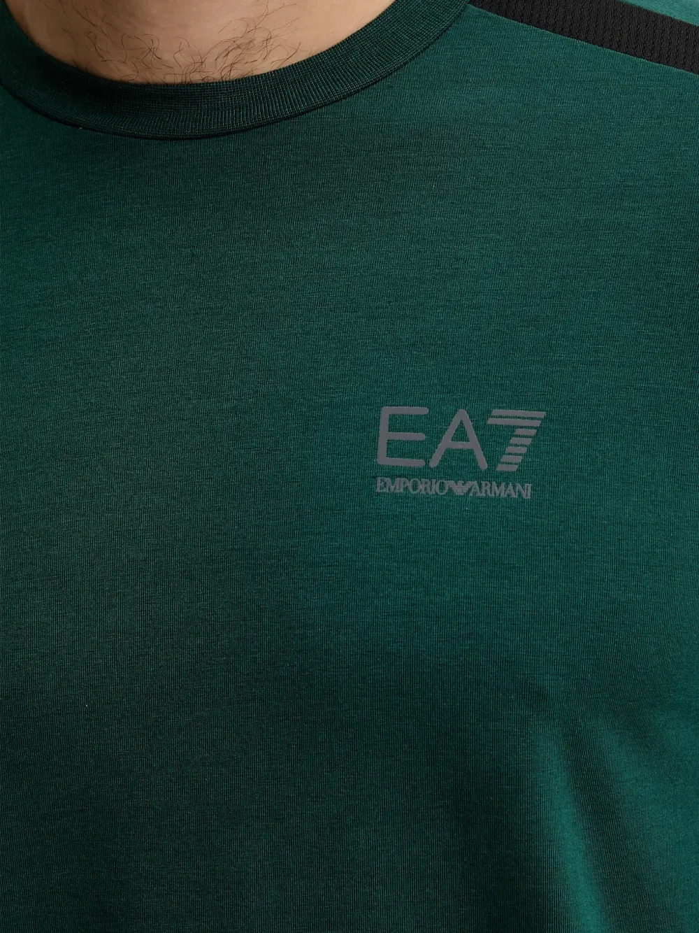 Ea7 Emporio Armani logo-detail T-shirt Groen