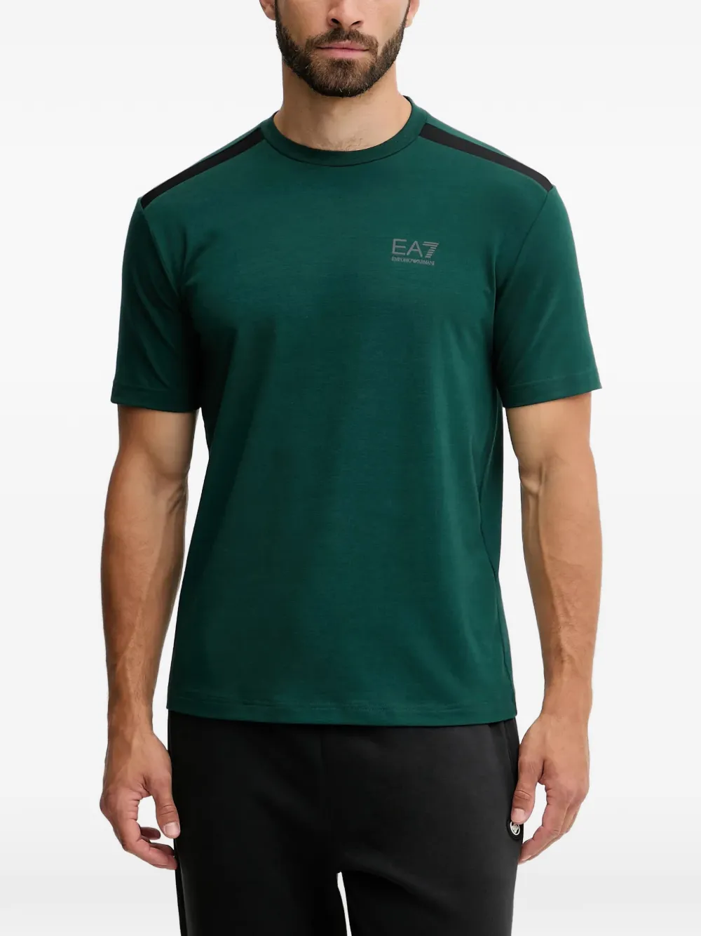 Ea7 Emporio Armani logo-detail T-shirt - Grün