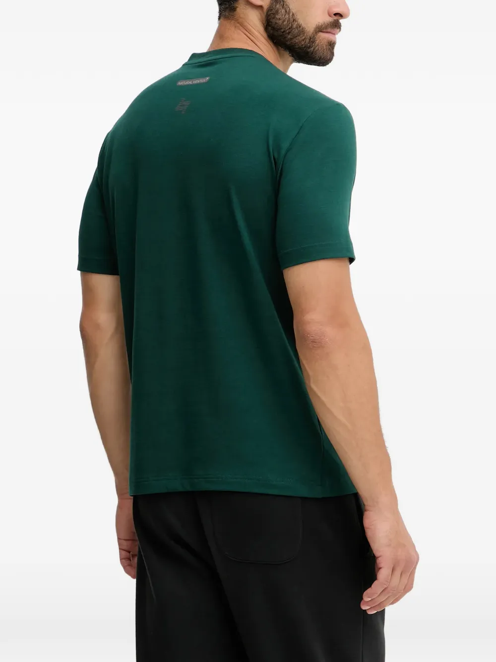 Ea7 Emporio Armani logo-detail T-shirt Groen