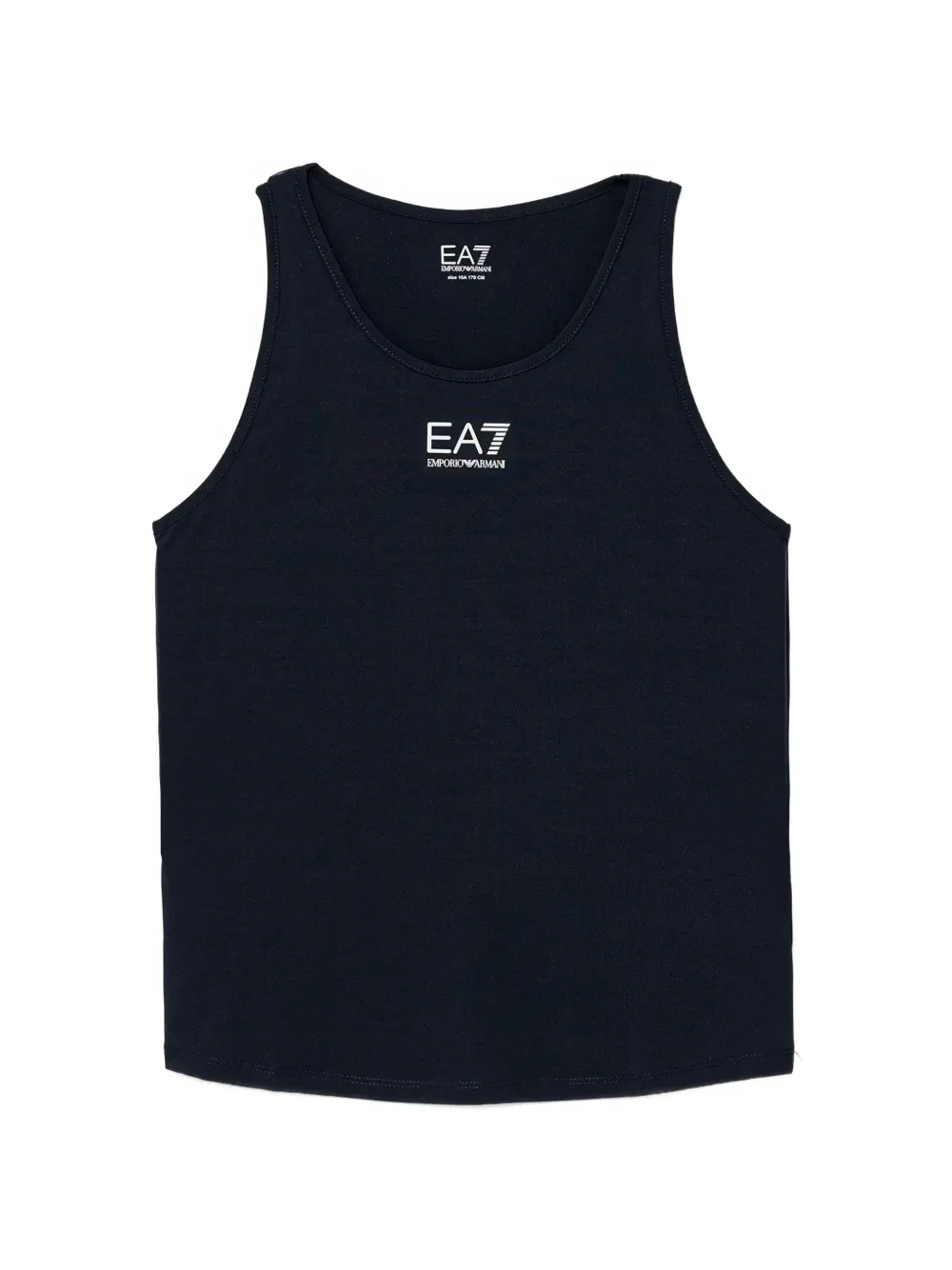 Ea7 Kids' Logo-print Tank Top In Blue