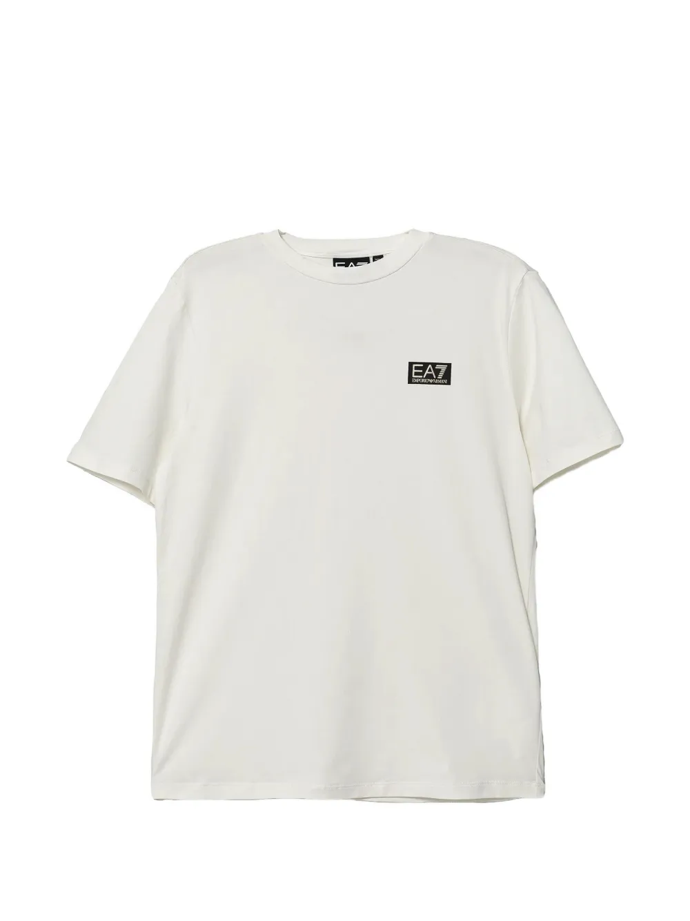 Ea7 Kids' Logo-patch T-shirt In White